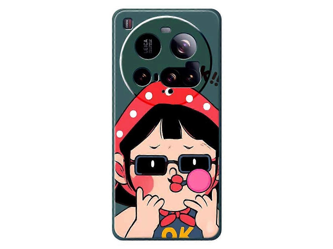 Capa Tkdaddy Para Xiaomi 15 Ultra Com Estampa De Criança Fofa E Bordas Retas Em Tpu, Capa Traseira Verde
