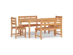 Garden Dining Set, Garden Dining Sets Vidaxl Marrom Teca (150 Cm Table Length)