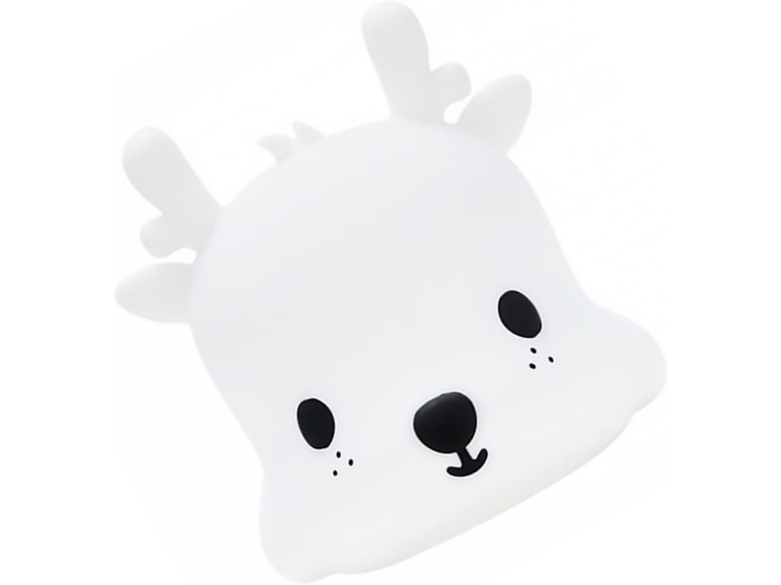 Luminária Noturna de Silicone em Formato de Veado, com Luz Quente Usb para Quarto e Dormitório, Pequena. SFUSHOS