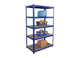 Estante De Armazenamento Reforçada Ajustável 180x100x60 Cm Com 5 Prateleiras De Aço