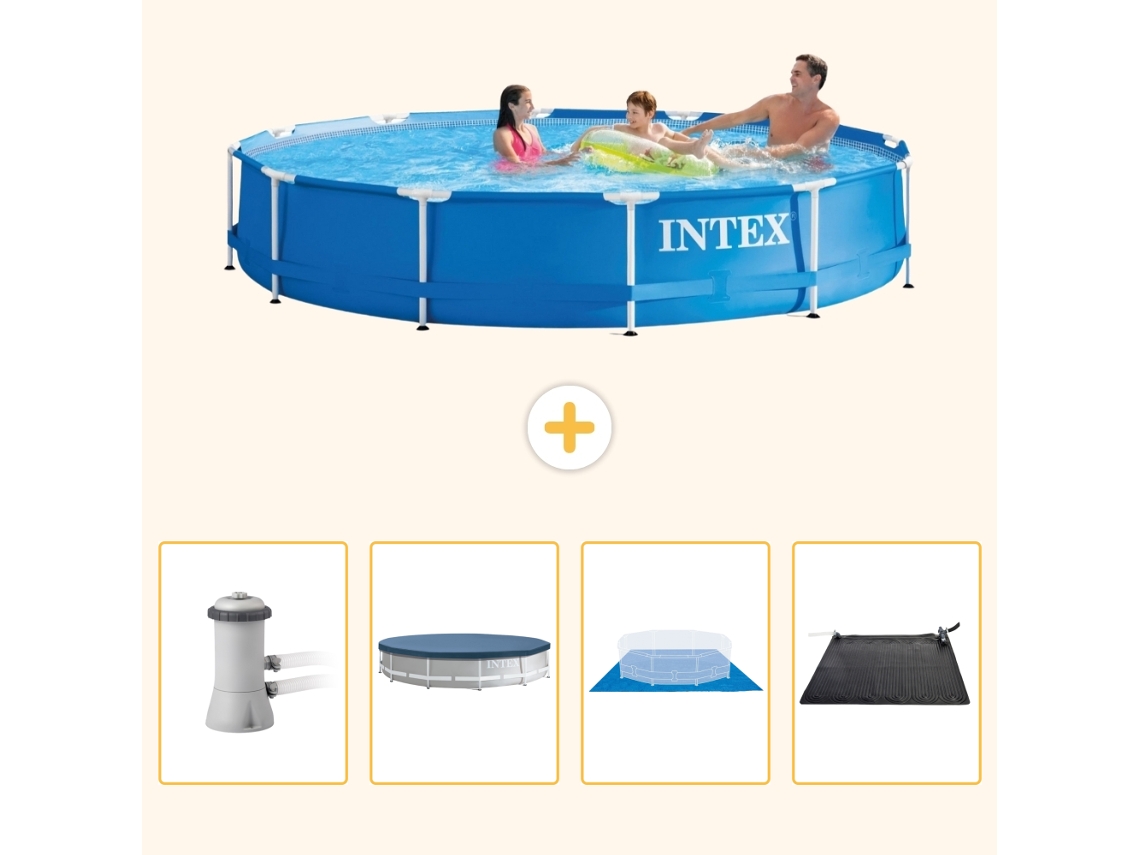 Intex Piscina Com Estrutura Redonda - 366x76 Cm - 5-peças S214