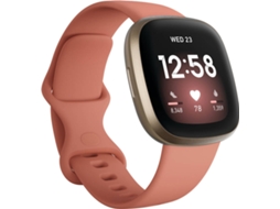 Relógio Desportivo FITBIT Versa 3 (Bluetooth - Até 6 dias de autonomia - Ecrã Tátil - Rosa)