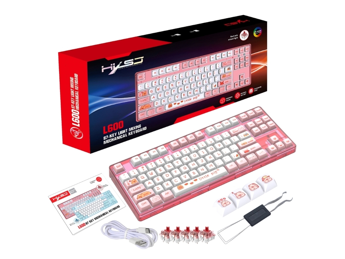 Experiência De Digitação E Jogo Suave Com Este Teclado Usb Mecânico Aquaforge