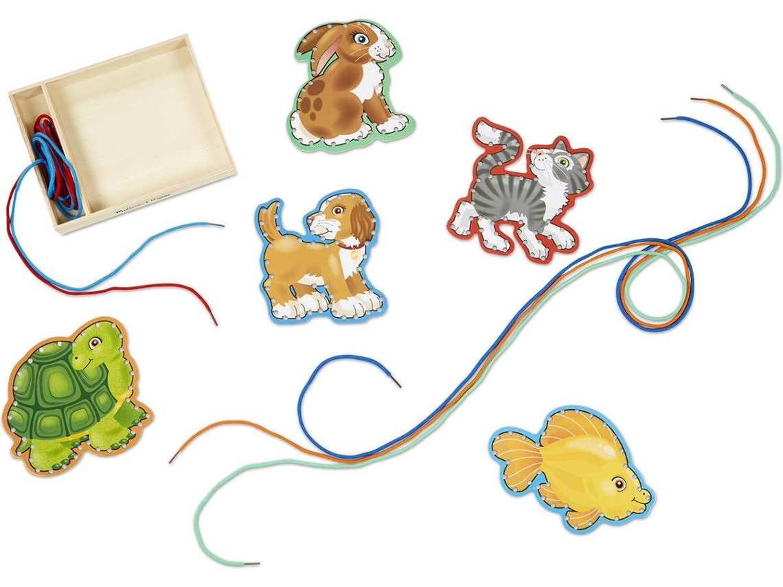 Jogo de Enfiamentos MELISSA & DOUG Lace & Trace Pets