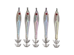 Hard Bait Imitation Squid Transparent White 5pcs Squid Hook Octopus Hook