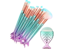 Conjunto de 11 pincéis Brillivera Mermaid