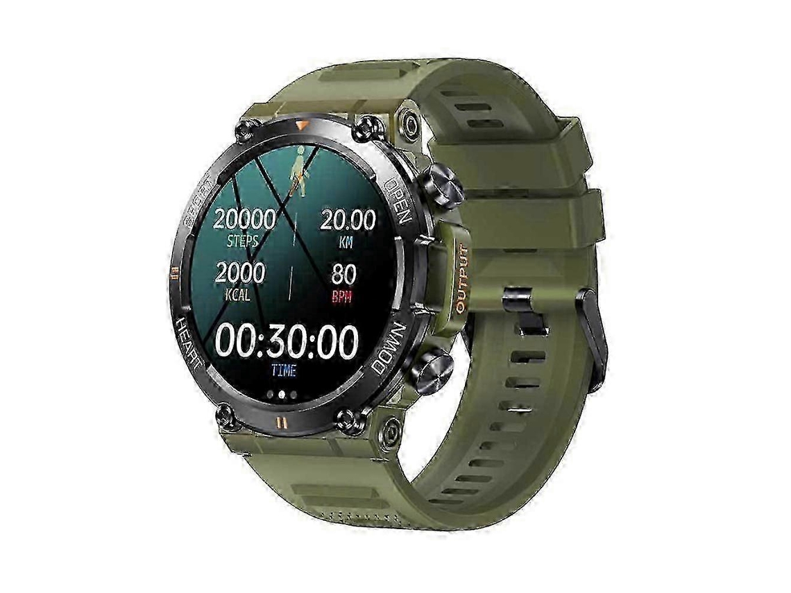 Relógio inteligente militar para homens, smartwatch robusto com monitor de frequência cardíaca e rastreador de condicionamento físico para bicicleta elétrica (atende e faz chamadas)