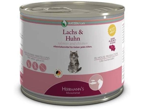 Ração para Gatos  (200 g - Húmida - Todas as Idades - Sabor: Salmão e Frango)
