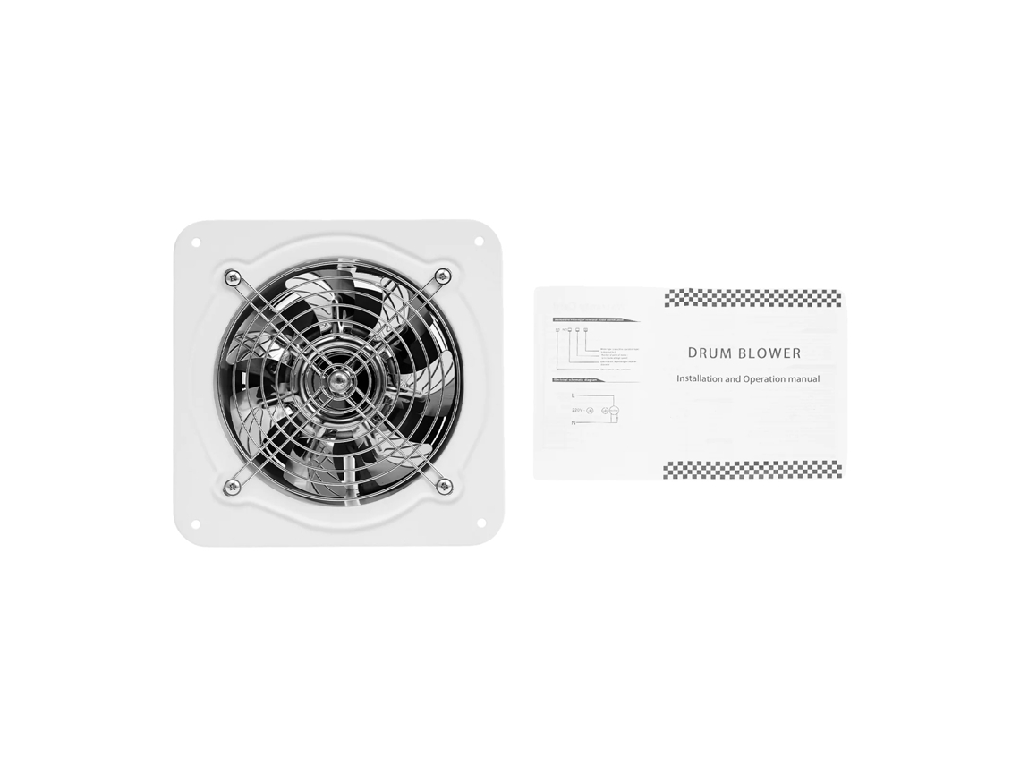 Ventilador De Duto, Alta Velocidade, Design Montado Na Parede, Branco, Ue