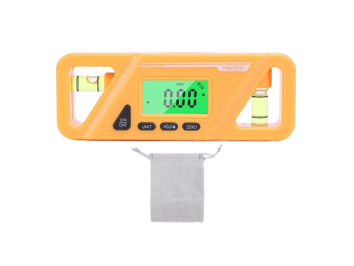 Finder De Ângulo Digital Com Tela Lcd Retroiluminada Mini 90-180 Graus Protractor Magnético Para Carpintaria E Manutenção Laranja
