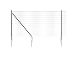 Conjunto 1 Cerca Externa Vidaxl Cinzento Aço (10 X 1,4 M)