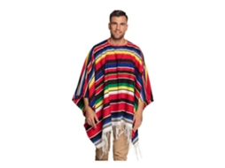 Poncho Boland Para Fantasia De Carnaval Mexicano Adulto Em Poliéster