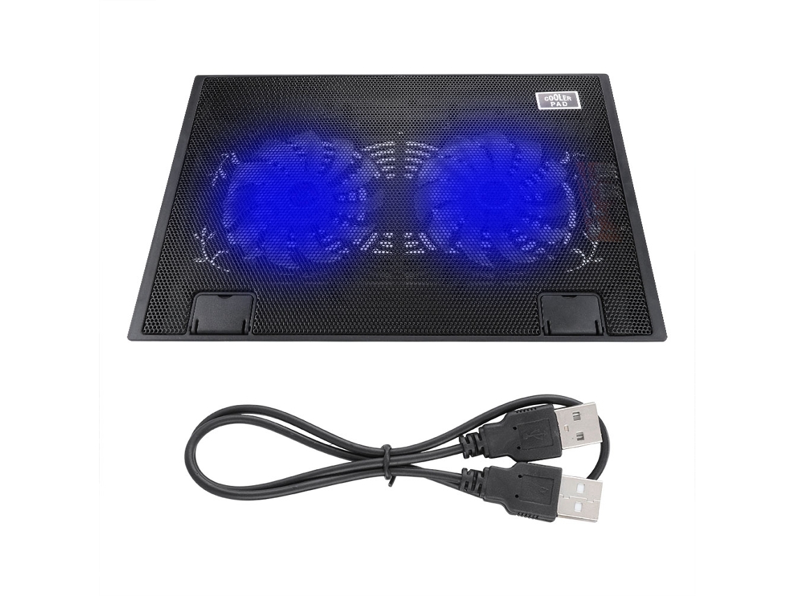 Base De Resfriamento Silenciosa Para Laptop (resfriamento Com Dois Ventiladores, Ângulo Ajustável)