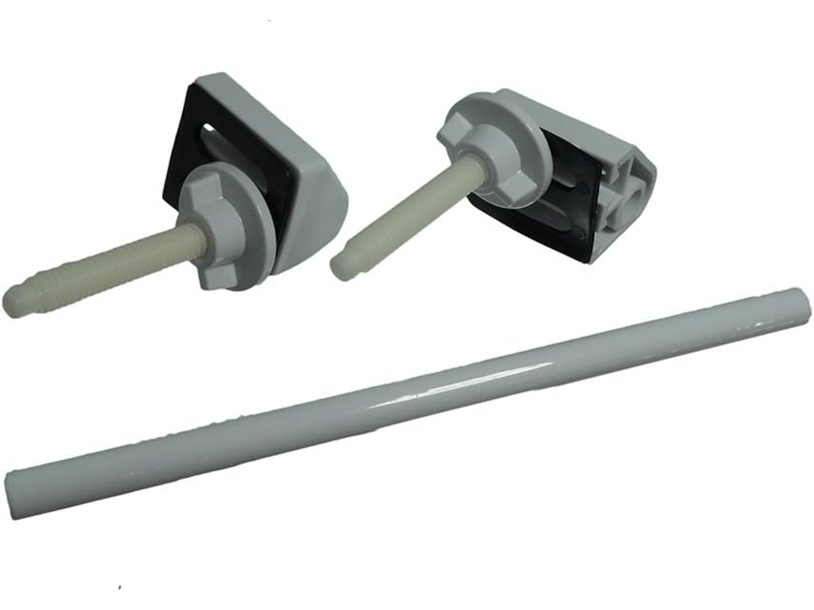 Conjunto De 2 Kits Modernos De Fixação De Assento Sanitário Com Hastes Brancas.