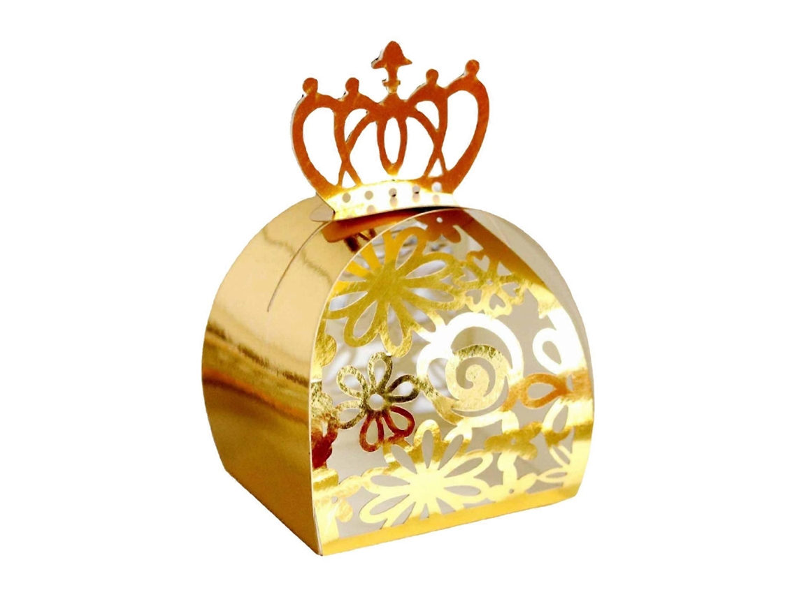 Caixa De Doces De Casamento Dobrável, Dourada Ou Prateada, Para Armazenar Lanches E Presentes. Olysi Shop