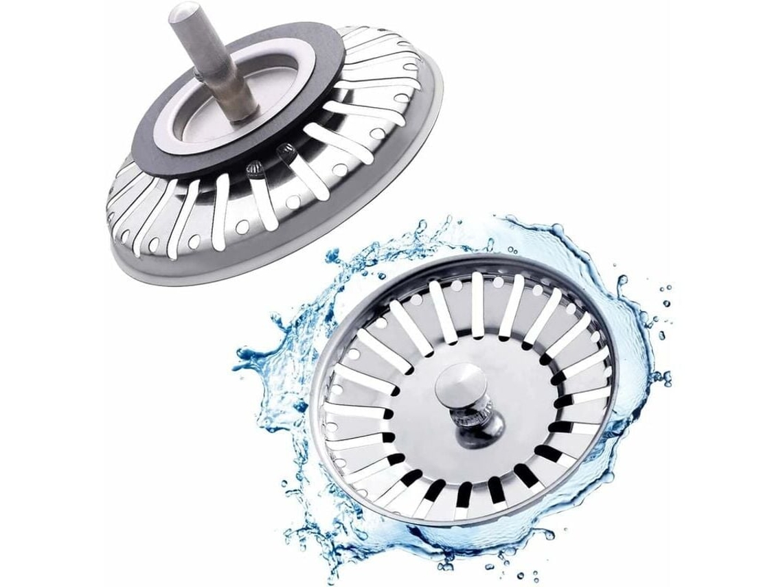 Filtro De Pia Universal Em Aço Inoxidável, 84 Mm, 2 Unidades, Para Cozinha E Banheiro, Para Maioria Das Marcas