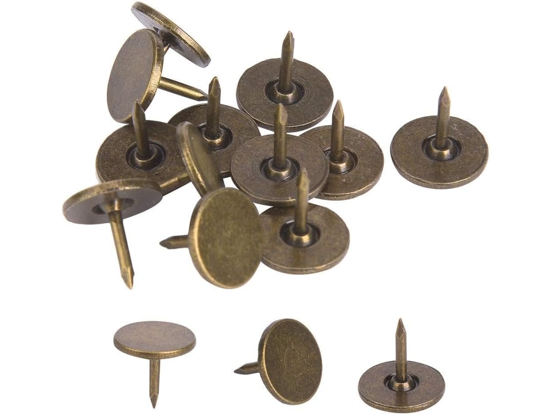 Tachas Decorativas para Fogões, Estilo Retro, em Bronze Ciano, para Decoração de Casa, 100 Peças, Acessórios Para