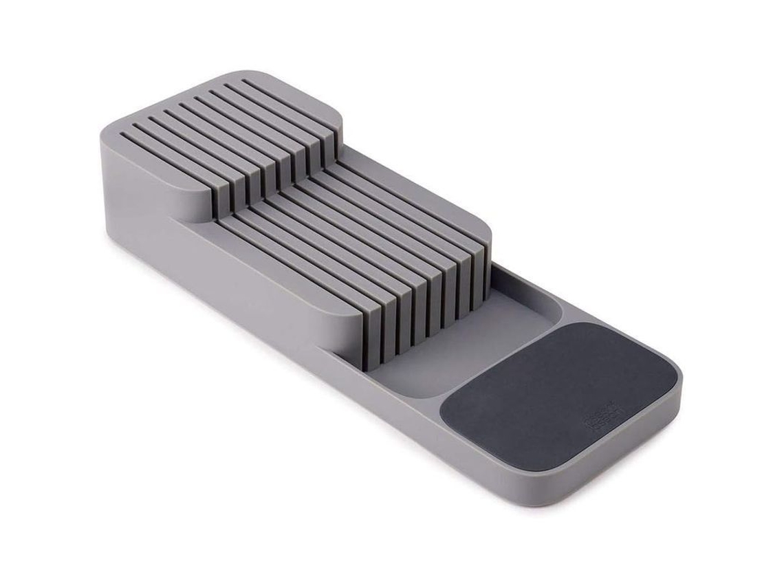 2026 soporte de Facas para Gaveta, Armazenamento de Facas de Cozinha Plástico Cinza 39,5x14x7,4cm