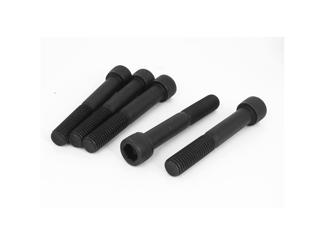 Parafuso Sextavado Interno M14 X 90mm em Aço Liga 12.9, Preto, 5 Peças CHABERLU