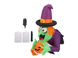 Bruxa Inflável 1.35m com Luz LED para Halloween com S/MARCA