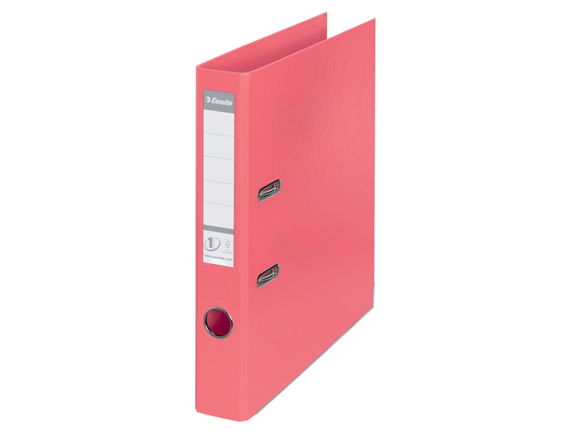 Pasta De Arquivo Solea, Lombada Estreita De 50 Mm, Vermelho Rosado Esselte