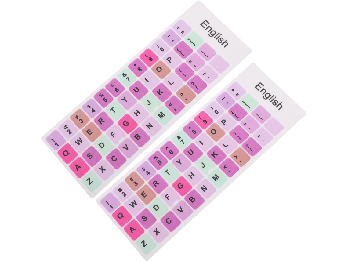 Adesivos Para Teclado De Laptop De 10 Polegadas, Embalagem Com 2 Folhas