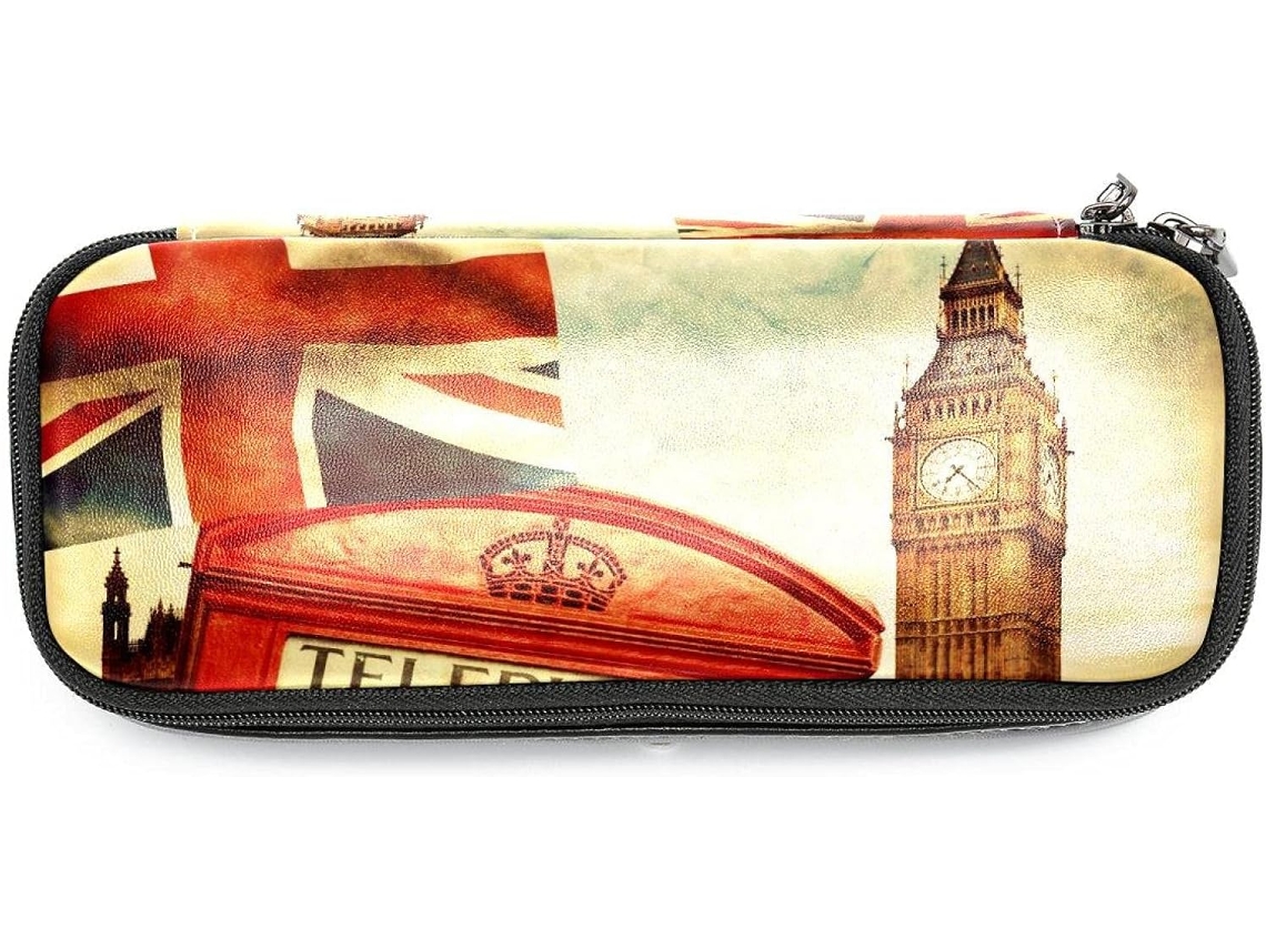 Esta imagem grande com o Big Ben, a bandeira de Londres e um celular, ideal para escola, mesa