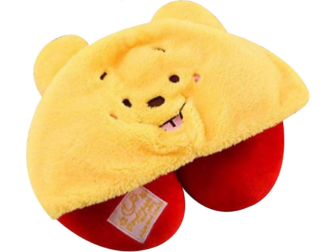 Almofada de Viagem com Capuz e Estampa Fofa do Ursinho Pooh, Ideal para Viagens de Carro, Avião, Avião e Longa Distância BRILVIBERA