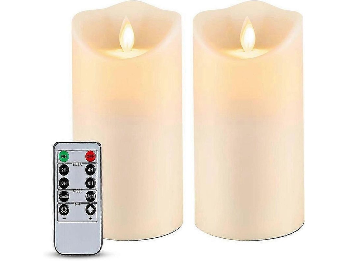 Velas Flicker À Prova D'água Com Pavio Móvel, Ideal Para Interiores E Exteriores, Sem Derramamento De Cera Ou Fumo