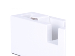 Dispensador de Fita Adesiva Portátil de Estilo Simples em Resina Abs para Mesa, Ideal para Escritório e Escola, na Cor Branca. GOKOCO