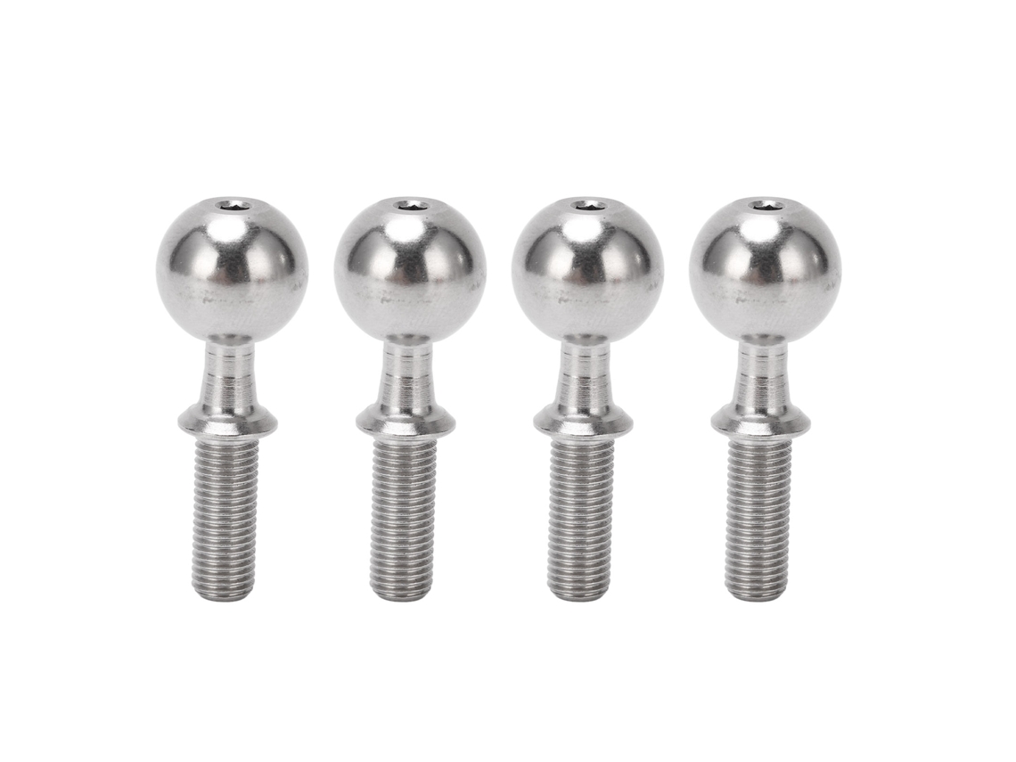4pçs Parafuso De Cabeça De Bola Pivô Aço Inox Para Arrma Infraction 6s 1/7 E Typhon 6s 1/8 Carro Rc Prata