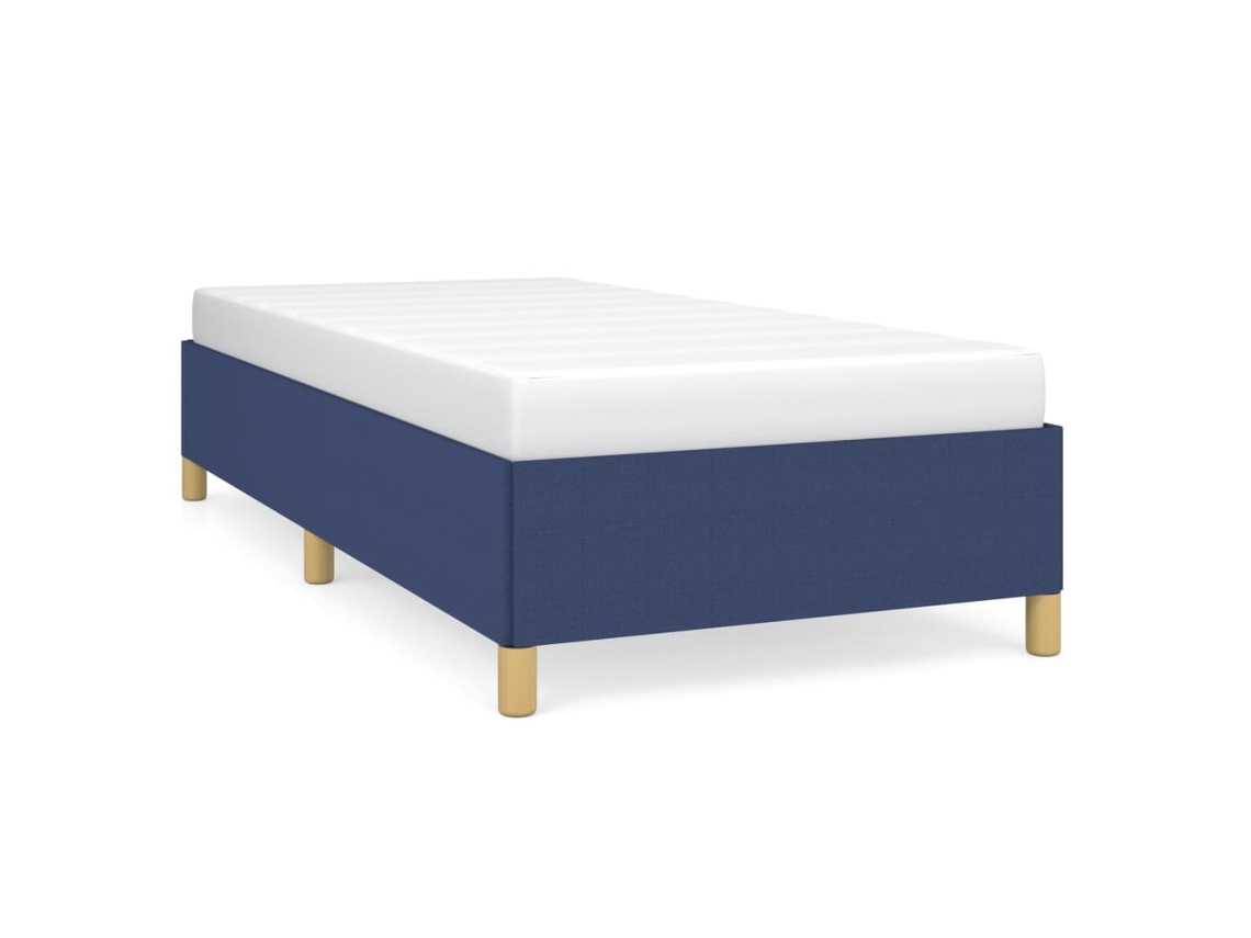 Estrutura de Cama Sem Colchão 100x200 Cm Tecido Azul MAISON EXCLUSIVE