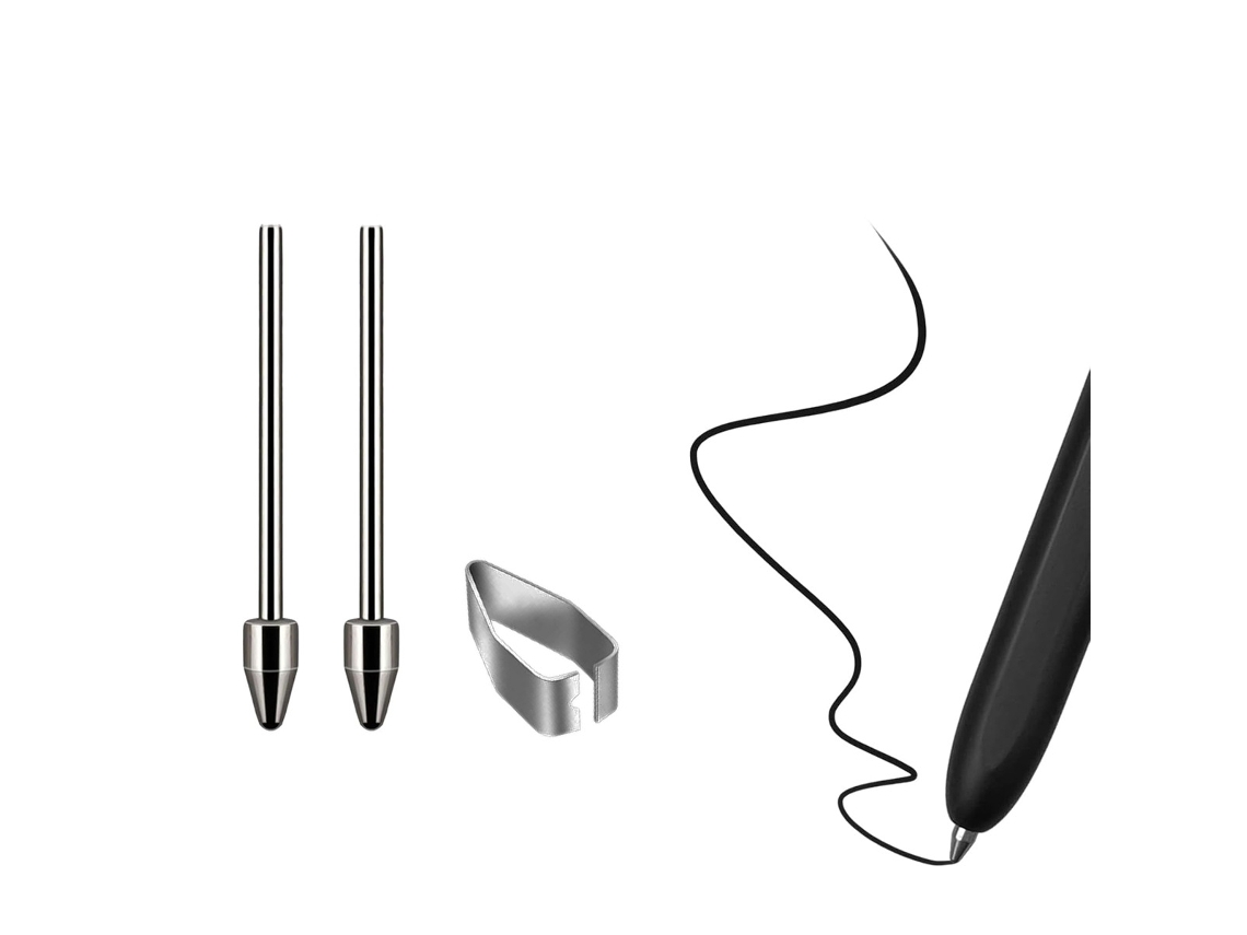 Metal Pontas De Reposição Caneta Stylus Para Samsung Galaxy Note 10/note10 Plus/note 20/note 20 Ultra, Com Removedor (2 Pcs - Prata) Spqment