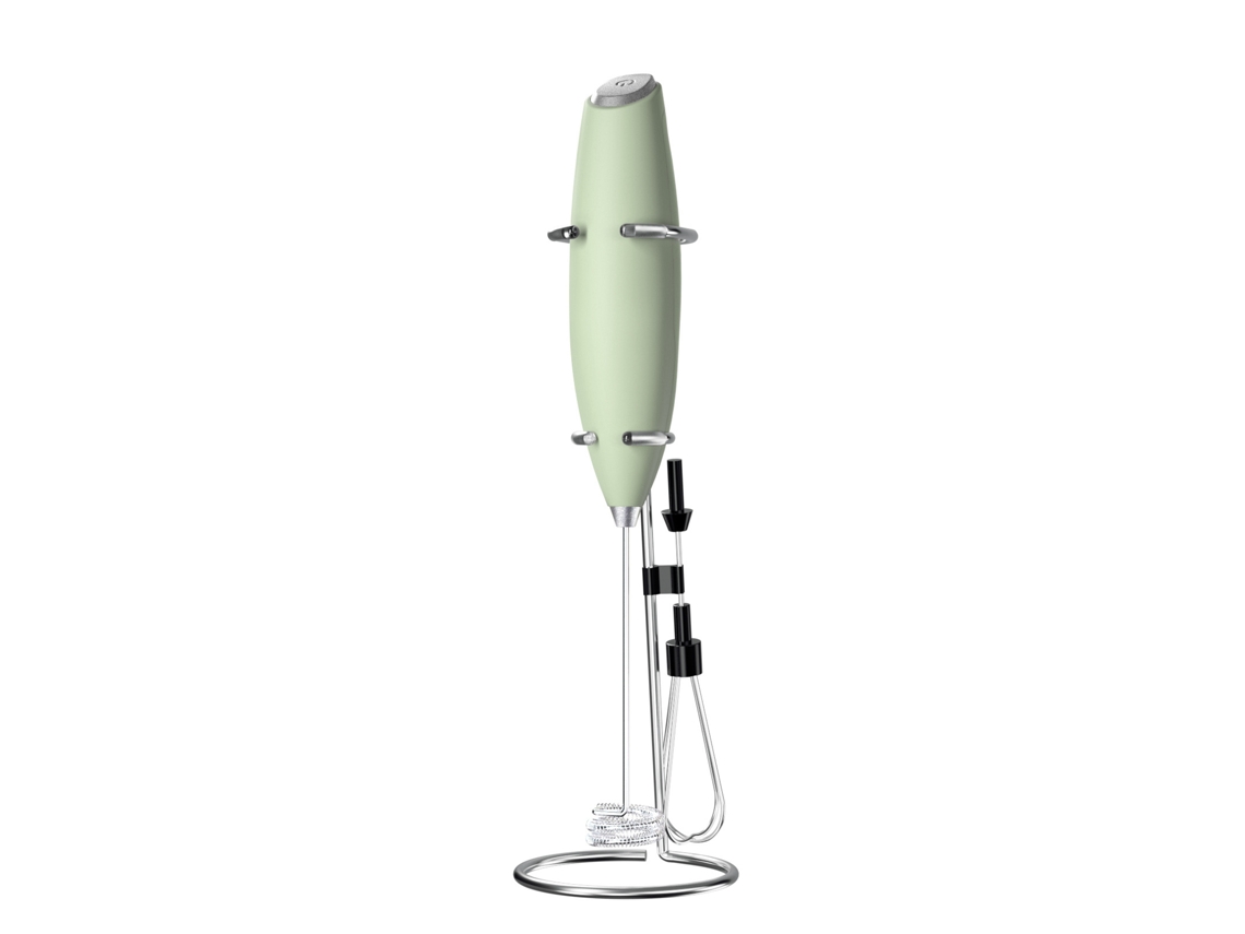 Espumador Elétrico de Leite, com Suporte, para Café, Verde AQUAFORGE
