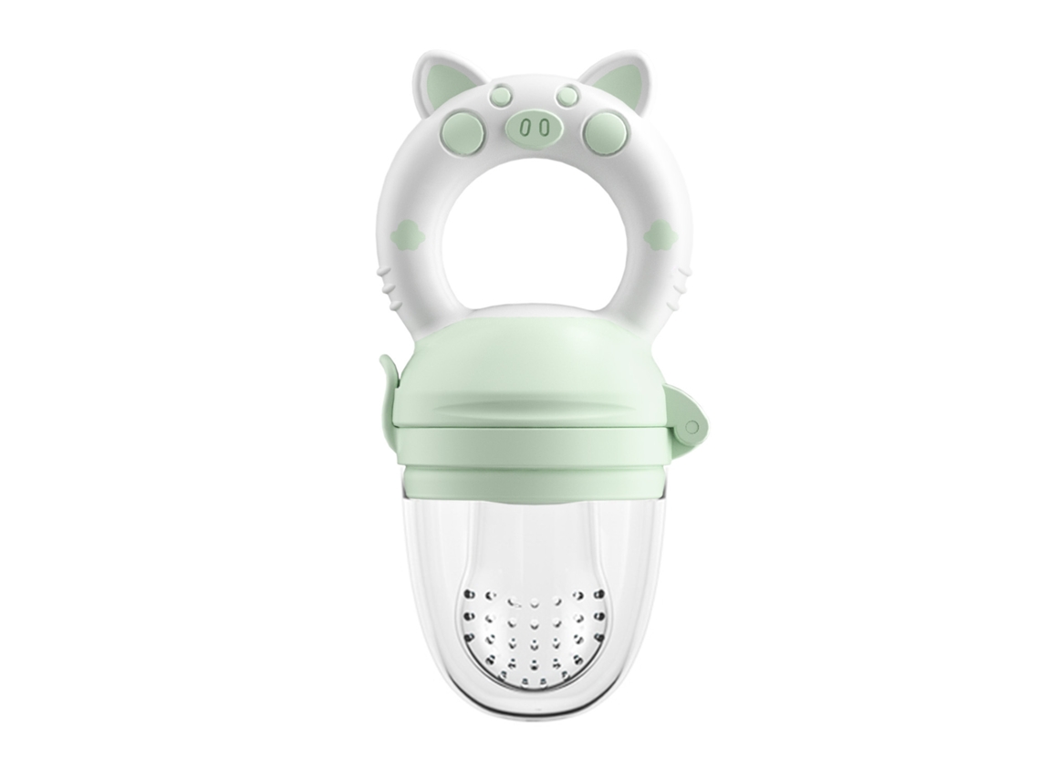 Brinquedo Para Alimentação De Bebês Com Frutas, Brinquedo Para Aliviar A Dentição, Bebê Come Purê De Frutas.verde-acinzentado M