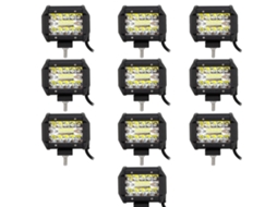 Lanterna De Trabalho Led, Brilho De 60w, À Prova Dágua Ip67, Ajuste Universal,10pcs Spot Beam Oem