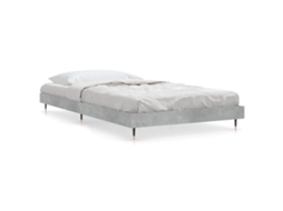 Bed Frame, Bed Frames Vidaxl Cinzeto Madeira Processada (90 X 190 Cm)
