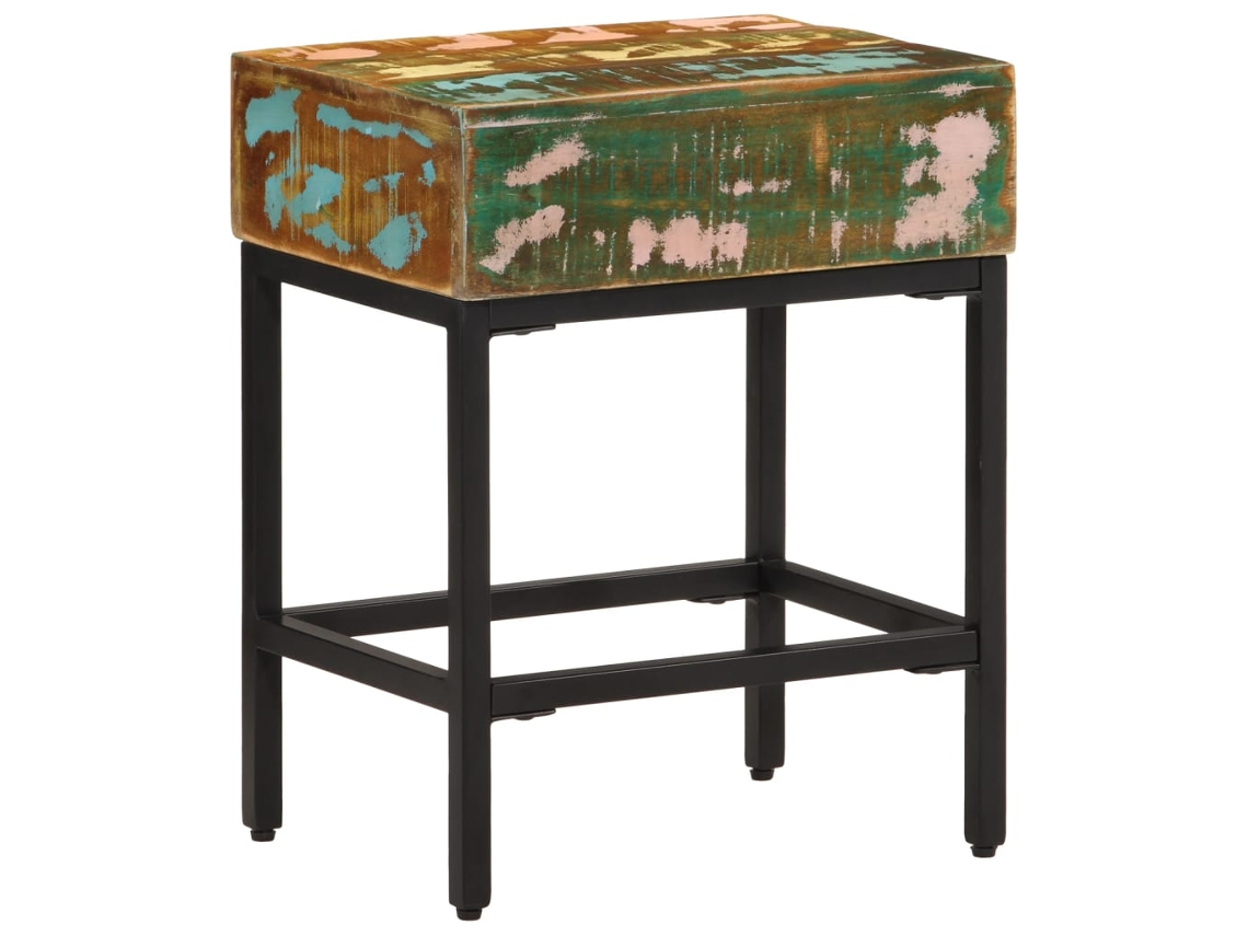 Side Table, Side Tables Vidaxl Multicolor Madeira Recuperada (n/a)