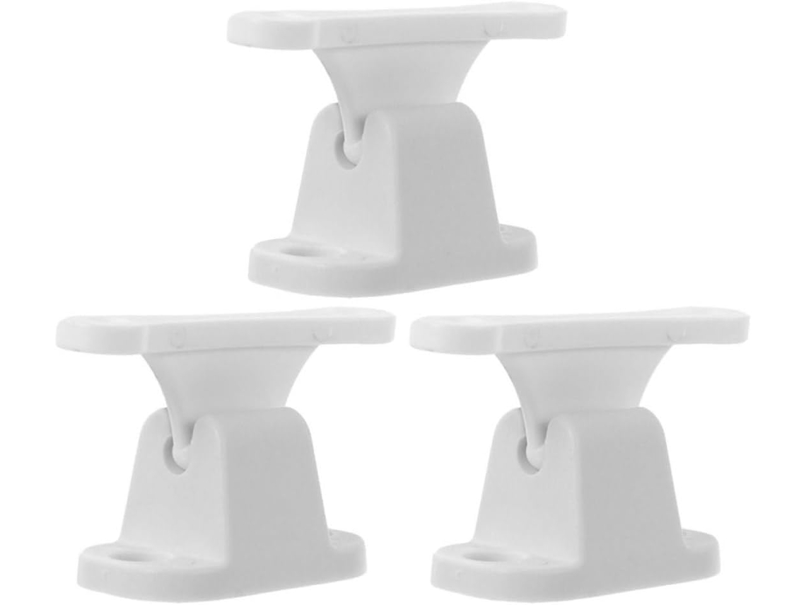 Conjunto De 3 Travas Porta Para Trailers E Motorhomes Kisangel, Em Nylon Branco, Para Fácil Remoção