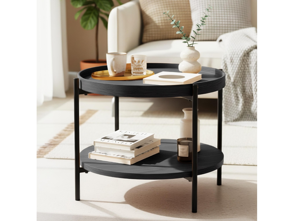 Mesa De Centro Corbitan Ø 50 Cm Cinza