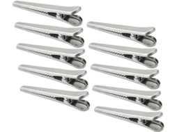 Conjunto de 10 clipes de aço inoxidável Toyvian para fechar sacos de alimentos, clipes grandes e reutilizáveis.