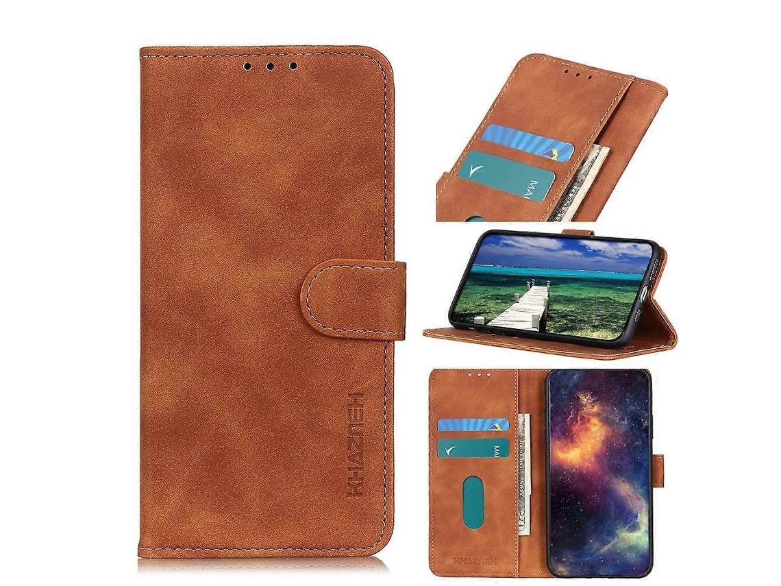 Capa De Couro Com Flip Horizontal Khazneh Retro Texture Pu Tpu Para Vivo V25 5g / X80 Lite