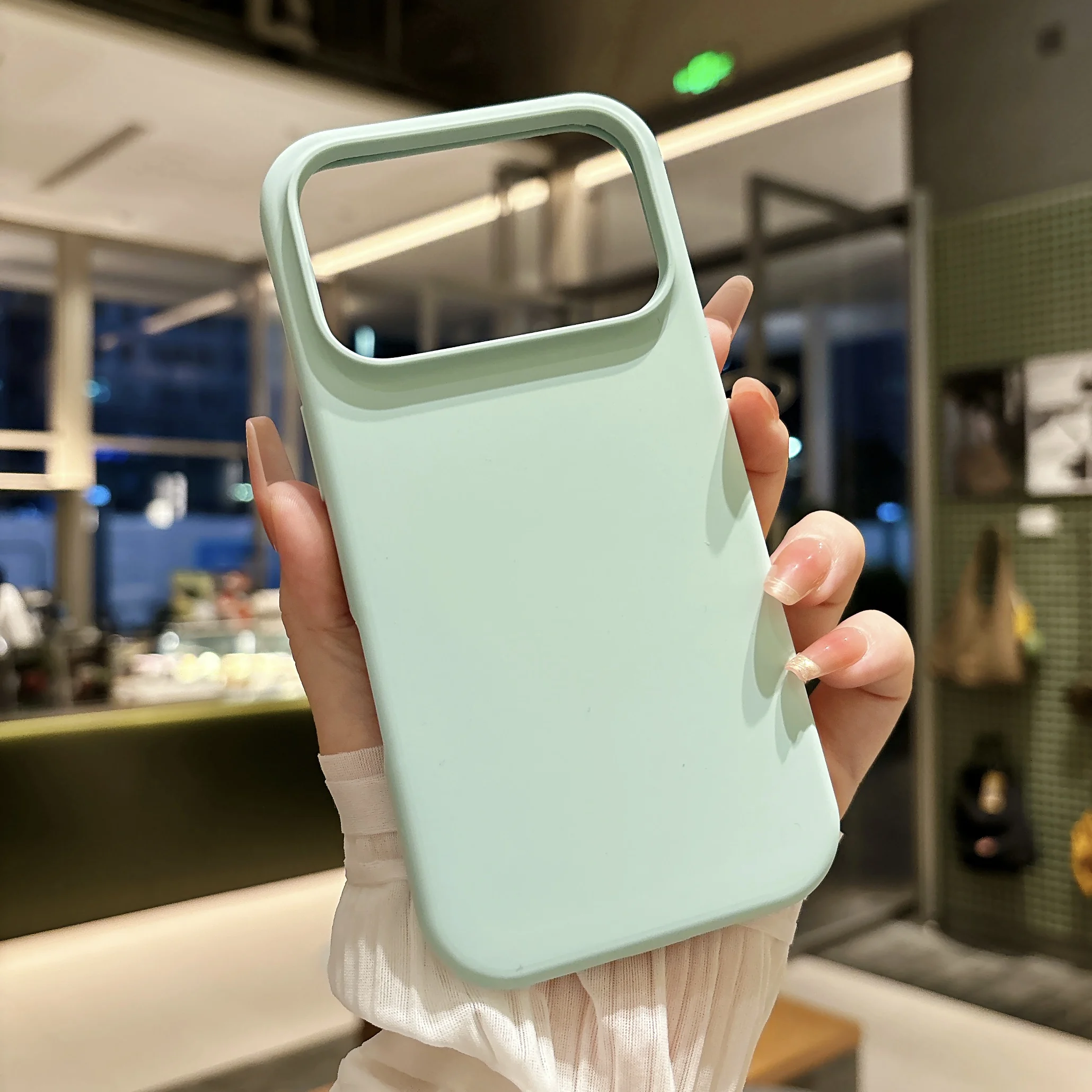 Capa Protetora Oficial Magsafe Em Silicone Líquido (ciano) Para Iphone 17 Pro