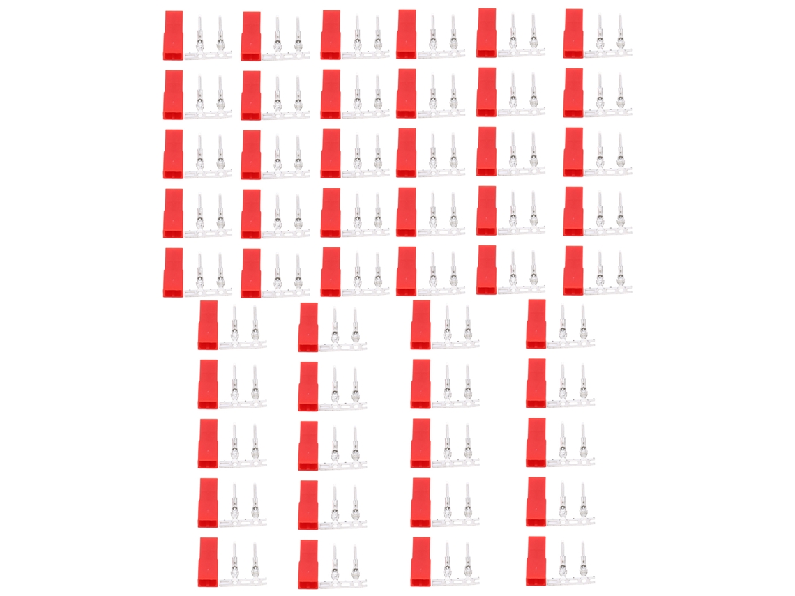 50 Conjuntos Conector Jst 2 Pinos Para Bateria Lipo Rc