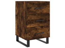 Bedside Cabinet, Bedside Cabinets Vidaxl Marrom Madeira Processada (n/a)
