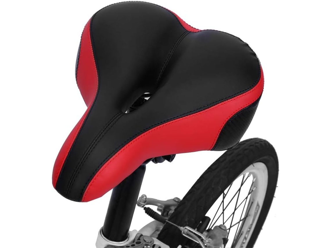 Selim De Bicicleta De Camada Dupla, Assento Confortável E Respirável Com Design Ergonômico E Espuma De Alta Densidade, Perfeito Para Homens E Mulheres
