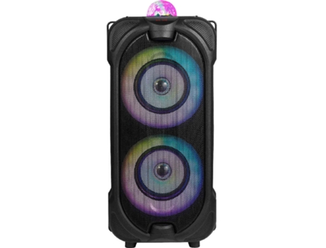 Coluna Dupla Portátil Bluetooth com Luzes BAZARÃO
