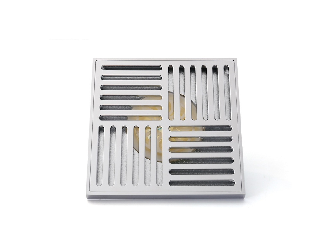 Ralo de Chão Inovador em Aço Inoxidável com Coletor Cabelo, Sistema Drenagem Design Orifícios Estreitos para Banheiro e Cozinha, Tapete Anti AQUAFORGE