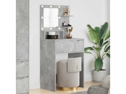 Vidaxl Mesas De Maquiagem Para Quarto Cinzento 80 X 39,6 X 135 Cm
