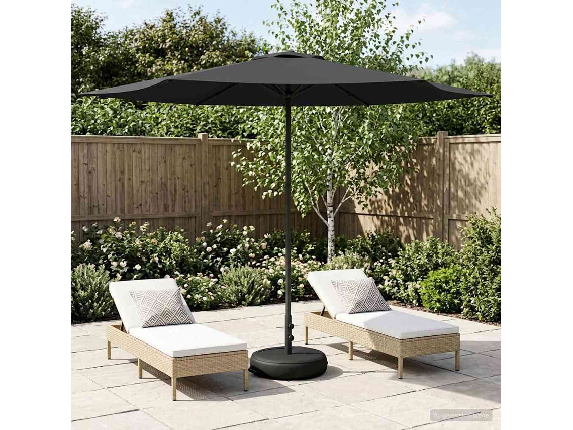 Vidaxl Parasol De Jardim Com Base 300 X 300 Cm Poliéster Retangular